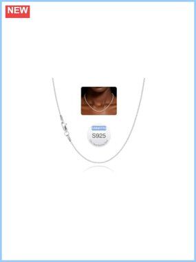 925 Sterling Silver 1.0mm Box Chain Necklace 14 Inch Women's Dainty Sturdy Chain